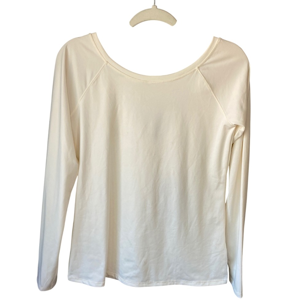 Calia by Carrie Underwood Cream White Reversible V-Neck Active Top Mens Size M